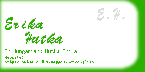 erika hutka business card